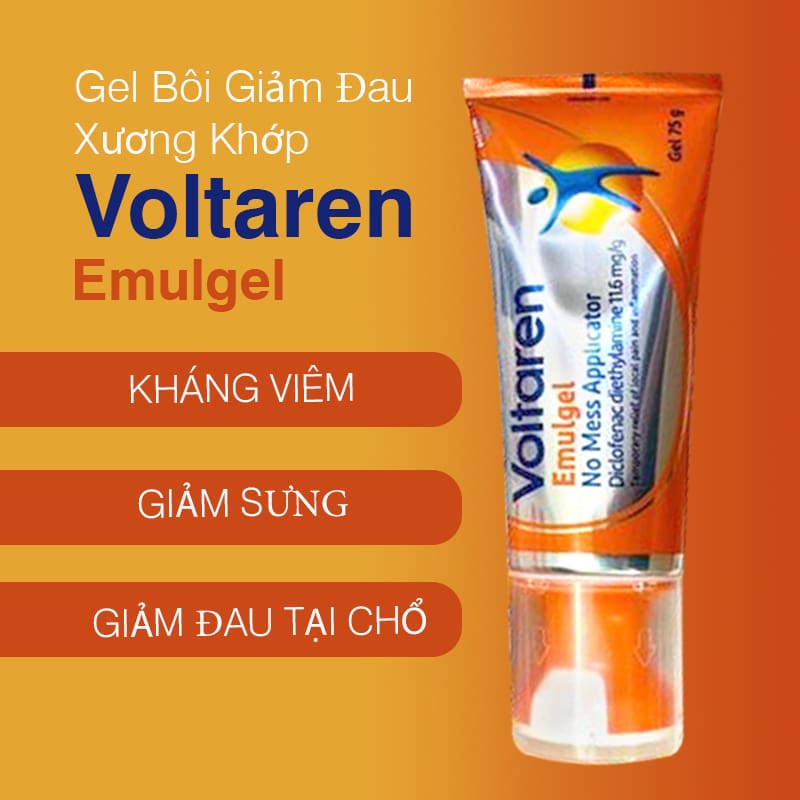 Gel bôi Voltaren Emulgel 75g của Thụy Sĩ giảm đau nhức EVA