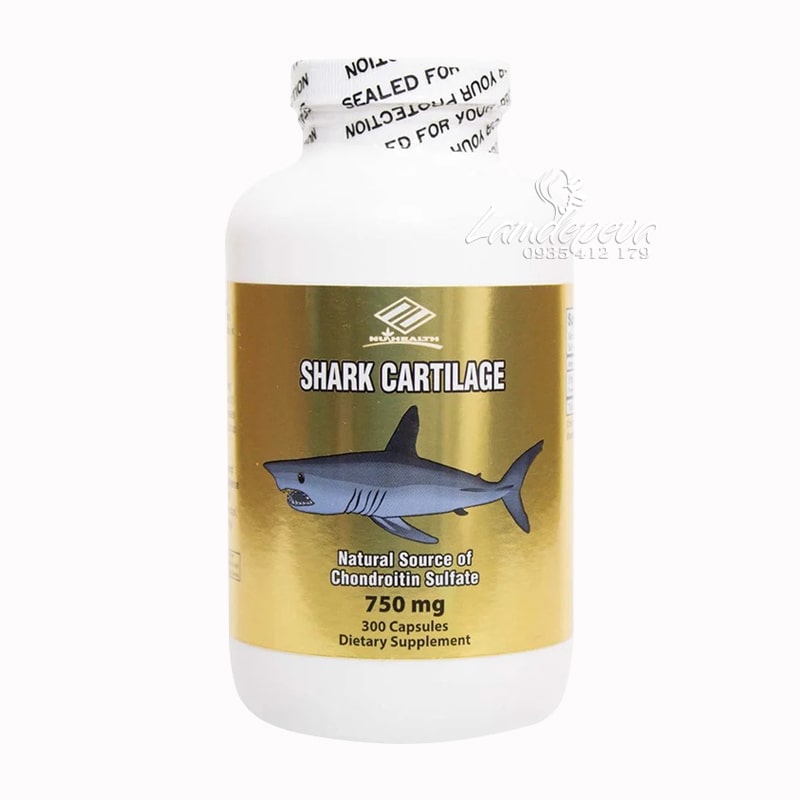 Sụn vi cá mập Shark Cartilage 750mg 300 viên của Mỹ EVA