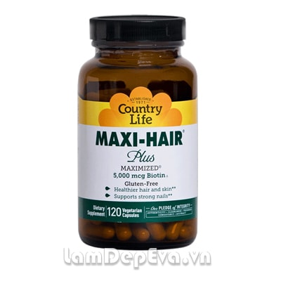 Thuốc Mọc Tóc Trị Hói Đầu Maxi-Hair Plus 5000mcg Của Mỹ -120 Viên1