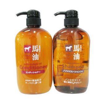 Dầu gội xả đầu mỡ con ngựa Horse Oil của Nhật Bản chai 600ml