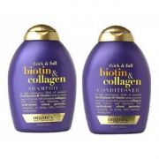 Bộ dầu gội và dầu xả Thick and Full Biotin Collagen Organix 385ml