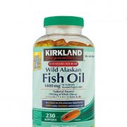 Dầu cá Alaska Kirkland Fish Oil 1400mg 230 viên của Mỹ   