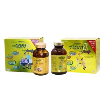 Tảo vàng cao cấp Spirulina EX With Family hộp 2000 viên của Nhật Bản