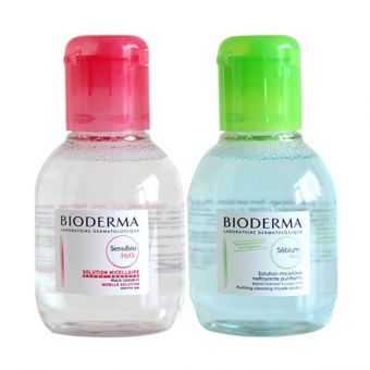 Nước tẩy trang Bioderma của Pháp 2 màu xanh - hồng