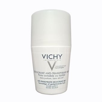 Lăn khử mùi Vichy Pháp nắp trắng cho da nhạy cảm 