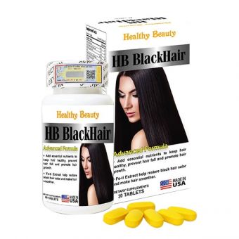 Viên uống HB Black Hair Healthy Beauty giảm rụng và đen tóc