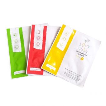 Mặt nạ chỉ tơ Louv Cell Crystal Color Mask Hàn Quốc đủ 3 màu