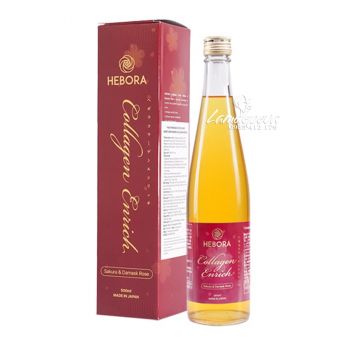 Nước uống Collagen Enrich Hebora của Nhật Bản, chai 500ml