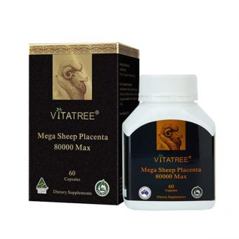 Nhau thai cừu Vitatree Mega Sheep Placenta 80000 Max 60 viên