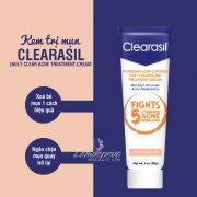 Kem trị mụn Clearasil Fights 5 Acne Maximum Strength của Mỹ