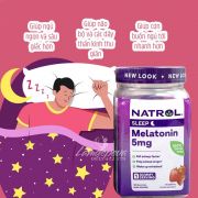 Kẹo dẻo hỗ trợ ngủ ngon Natrol Melatonin 5mg Gummies 180