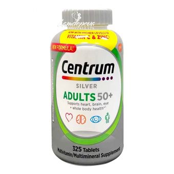 Viên bổ sung vitamin cho người lớn Centrum Silver 50+ mẫu mới 325 viên