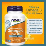 Dầu cá Now Omega 3 Fish Oil 1000mg hộp 100 viên của Mỹ 