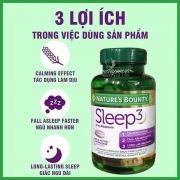 Viên uống hỗ trợ giấc ngủ Nature’s Bounty Sleep 3 Melatonin của Mỹ