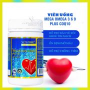 Viên uống Vitatree Mega Omega 3 6 9 Plus Q10 của Úc 120v