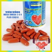 Viên uống Vitatree Mega Omega 3 6 9 Plus Q10 của Úc 120v