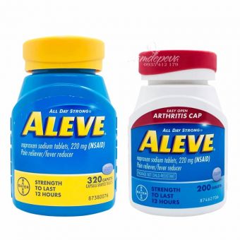 Thuốc giảm đau Aleve 220mg của Mỹ hộp 320 viên giá tốt