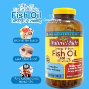 Dầu cá Nature Made Fish Oil 1200mg 720mg Omega 3 của Mỹ