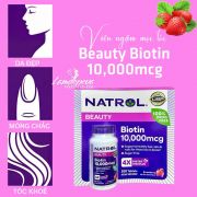 Viên ngậm Natrol Biotin 10000mcg của Mỹ hỗ trợ mọc tóc