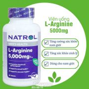 Viên uống Natrol L-Arginine 5000mg 90 viên cho nam giới