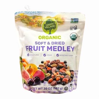 Trái cây sấy khô Organic Fruit Medley Happy Village 567g của Mỹ