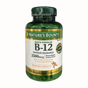 Vitamin B12 Nature’s Bounty 2500mcg của Mỹ hộp 300 viên