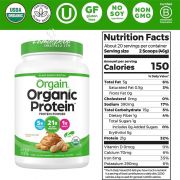 Bột Orgain Organic Protein 920g vị bơ đậu phộng của Mỹ