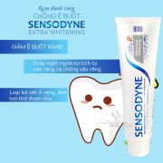 Kem đánh răng Sensodyne của Mỹ 184g Extra Whitening mẫu mới