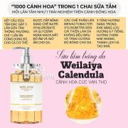 Sữa tắm cánh hoa cúc vạn thọ Weilaiya Calendula 450ml chính hãng