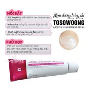 Kem trắng da trị nám Arbutin 5.0 Whitening Cream Tosowoong