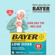 Thuốc Bayer Low Dose Aspirin 81mg của Mỹ hộp 400 viên