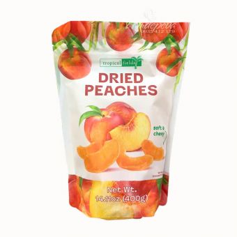 Đào sấy dẻo Tropical Fields Dried Peaches 400g của Mỹ