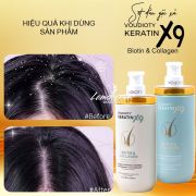 Bộ dầu gội xả Voudioty Keratin X9 Biotin & Collagen 500ml