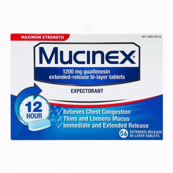 Thuốc long đờm trị ho Mucinex 1200mg của Mỹ hộp 56 viên