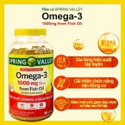 Dầu cá Spring Valley Omega-3 1000mg From Fish Oil 180 viên