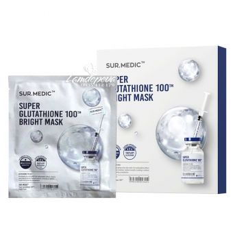 Mặt nạ dưỡng trắng Super Glutathione 100 Bright Mask Sur.Medic