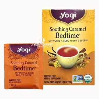 Trà hữu cơ ngủ ngon Yogi Soothing Caramel Bedtime của Mỹ